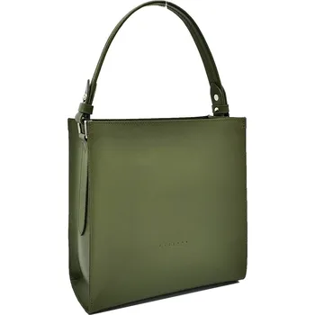 Kabelka Kožená kabelka Ange ruga Barva: Olivová se stříbrem