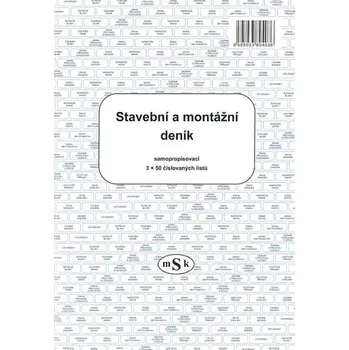 Tiskopis Stavební deník A4 MSK403 3x50 samopropisovací