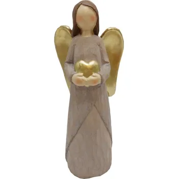 Keramický anděl se srdcem 25cm 3130050D