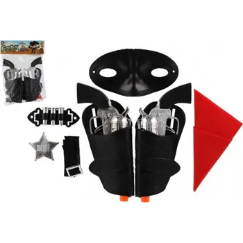 Dětská zbraň Teddies Kovbojská sada - Kolt s pouzdrem - 2 ks - s doplňky