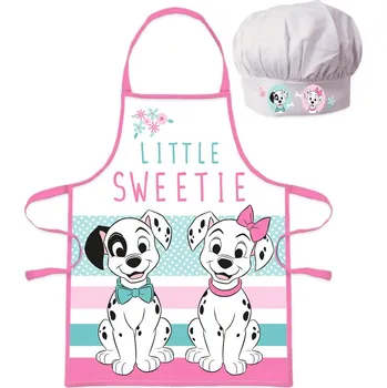 Kuchyňská zástěra Euroswan Dětská zástěra 101 DALMATINŮ set s čepicí