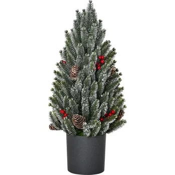 Vánoční stromek HOMCOM Stolní vánoční stromek, zasněžené provedení s plastovou základnou