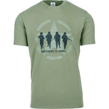 Pánské tričko FOSTEX Triko BROTHERS IN ARMS krátký rukáv ZELENÉ XL ZELENÁ - OLIV