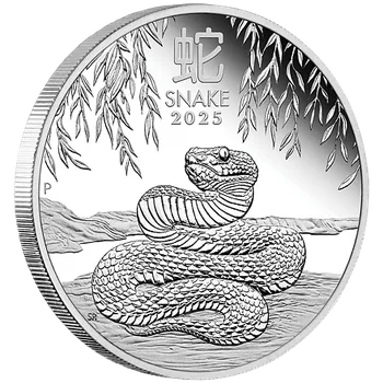 Lunární série III. - stříbrná mince Year of the Snake (Rok hada) 1 Oz 2025 PROOF