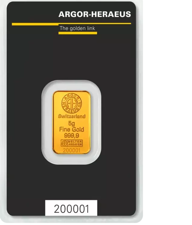 Argor-Heraeus 5g investiční zlatý slitek
