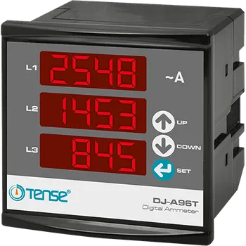 Digitální ukazatel proudu třífázový panelový ampérmetr třífázový vestavný