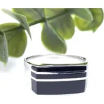 Jan Kos jewellery Stříbrný prsten s onyxem 12123235