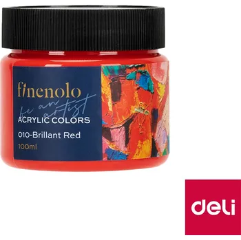 Speciální výtvarná barva Barvy akrylové Deli Finenolo 100ml, červená