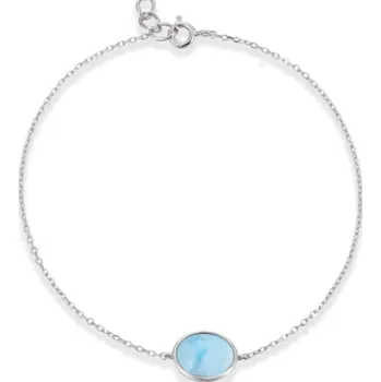 Náramek Stříbrný náramek larimar extra ovál Louisa
