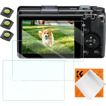 K&F Ricoh GR III Screen Protector*3pcs+Hot-shoe level*3pcs+Vacuum Cleaning Cloth*1