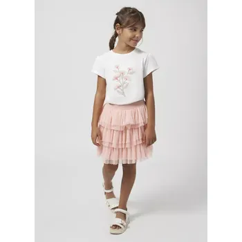 Dívčí sukně Dívčí tylová sukně Mayoral 6937-64 lososová velikost 140