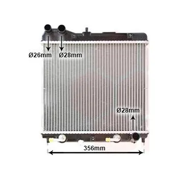 Motor automobilu Chladič, chlazení motoru VAN WEZEL 25002161