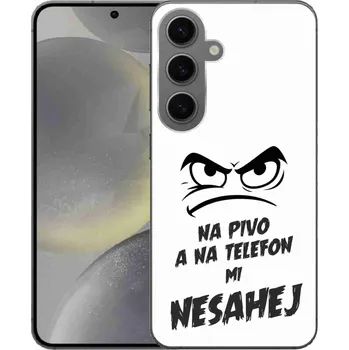 Pouzdro na mobilní telefon Gelový kryt mmCase na Samsung Galaxy S24 - pivní motiv 2 bílé pozadí