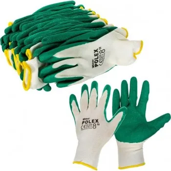 Pracovní rukavice Rukavice Polexy 8 S zelené 12 párů MZR 72949
