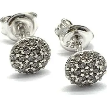 Náušnice Diante Zlaté náušnice s bílým kamenem 59632761