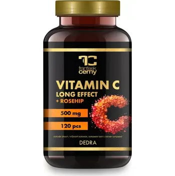 DEDRA VITAMIN C s šípkem, 500 mg, 120 kapslí (500 mg vitamínu C s postupným uvolňováním obohacený o 25 mg šípkového extraktu, doplněk stravy)