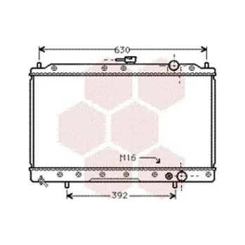 Motor automobilu Chladič, chlazení motoru VAN WEZEL 32002043