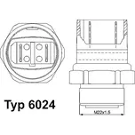 Teplotní spínač, větrák chladiče BorgWarner (Wahler) 6024.95D