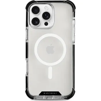 Pouzdro na mobilní telefon Odolný obal Mobiwear MagSafe Elite Bumper - Apple iPhone 16 Pro Max - D001D Čiré (Odolný kryt, pouzdro, obal Mobiwear Elite Bumper na mobil Apple iPhone 16 Pro Max - D001D Čiré, materiál Plast + TPU silikon + kov - zesílená ochrana telefonu, podpora)