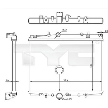 Chladič motoru Chladič, chlazení motoru TYC 726-0018-R