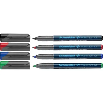 Permanentní popisovač vícebarevný Schneider 4 ks