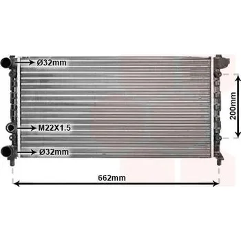 Chladič motoru Chladič, chlazení motoru VAN WEZEL 49002008