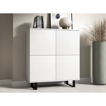 Komoda Komoda Logan 4D - Bílá - 14 cm nožky