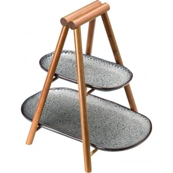 Leonardo MATERA Etažér oválný antracit