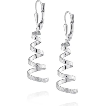 Náušnice Stříbrné náušnice spirály Setty