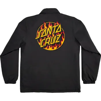 Pánské oblečení santa cruz Pánská bunda (thrasher) flame dot coach jacket black