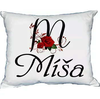 Dekorativní polštářek Moon River MÍŠA polštář s dámským jménem 30x40 cm