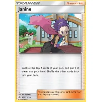 Volný čas Pokémon UNB 176/214 Janine - Unbroken Bonds Stav: Excellent, Verze: NORMAL
