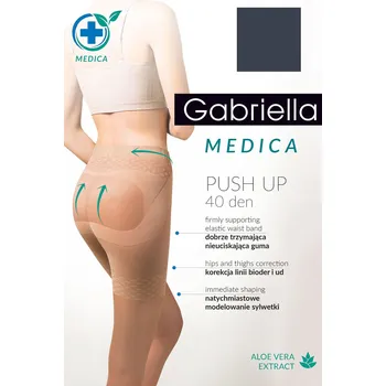Dámské punčochy Gabriella Medica Push-up 40 Den Code 128 kolor:grafit 3-m