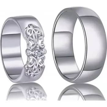 Prsten Stříbrné snubní prsteny SP-7044