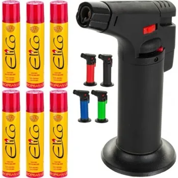 Turistický vařič Plynový hořák Mini Lutlamp Lighter + 6x Gas MZR 68128