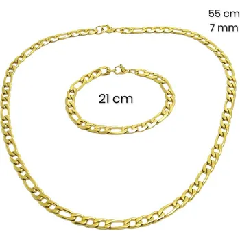 Souprava šperků Ocelový náhrdelník + náramek 23778200