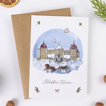 Be Nice EKO vánoční přání Popelka - Zámek