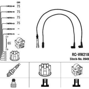 Zapalovací kabel Sada kabelů pro zapalování NGK 0949