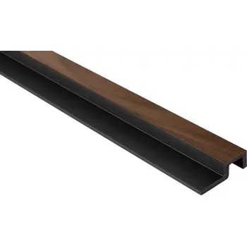 Obklad Mardom Decor Koncový profil k voděodolnému lamelovému panelu (dvě lamely) - pravý - 2700 x 62 x 20 mm - DUB TMAVÝ