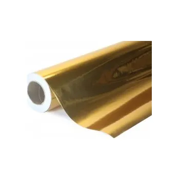 Polep vozidla Chromovaná zrcadlová zlatá auto wrap fólie 152x50cm - interiér/exteriér