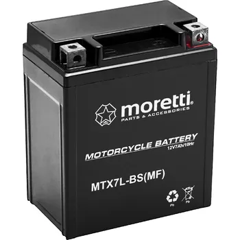 Motobaterie Bezúdržbová gelová baterie Moretti AGM MTX7L-BS 12V 6Ah