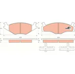 Sada brzdových destiček, kotoučová brzda TRW GDB1219