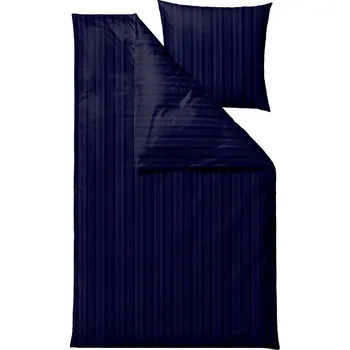 Povlečení Södahl Tmavě modrá bavlněná sada povlečení Noble 140 x 220 cm