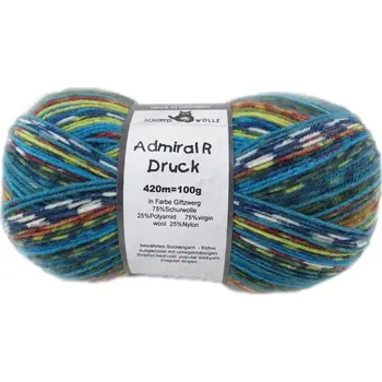 Příze Schoppel Wolle Admiral R Druck 2184 Giftzwerk (Příze Admiral R Druck 2184 Giftzwerk)