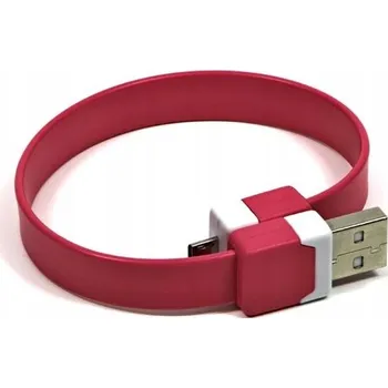 Datový kabel USB kabel (2.0) USB A samec - USB micro samec 0,25 m růžový