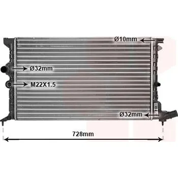 Motor automobilu Chladič, chlazení motoru VAN WEZEL 09002072