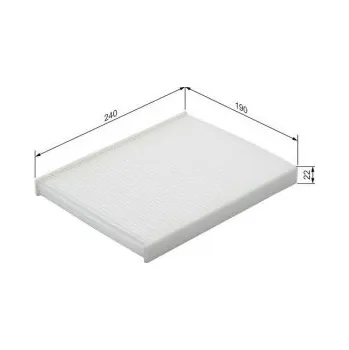 Kabinový filtr Kabinový filtr Ford TRANSIT COURIER B460 Skříňová/velkoprostorová limuzína Bosch - 1.0EB