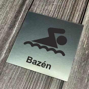 Informační tabulka Home Deco Piktogram - Bazén 10 x 10cm