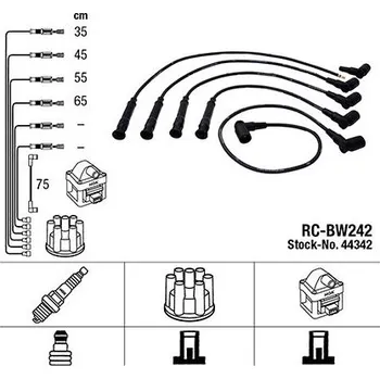 Zapalovací kabel Sada kabelů pro zapalování NGK 44342
