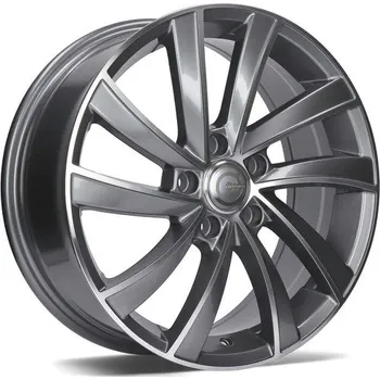 Alu kolo Carbonado Alu Kola Carbonado PRAGUE 6.5x16 5x112 ET43 Anthracite Front Polished 57.1